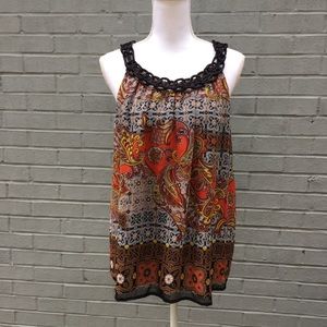 ERIN B WOMENS BLOUSE SIZE L